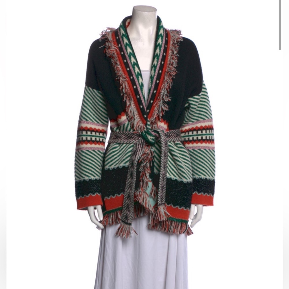 Alanui- Cashmere Color block pattern sweater